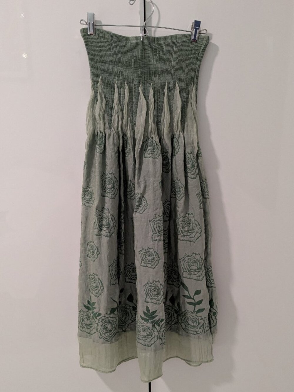 Lapis Anthropologie Y2K Midi Skirt/Strapless Dress NWOT
